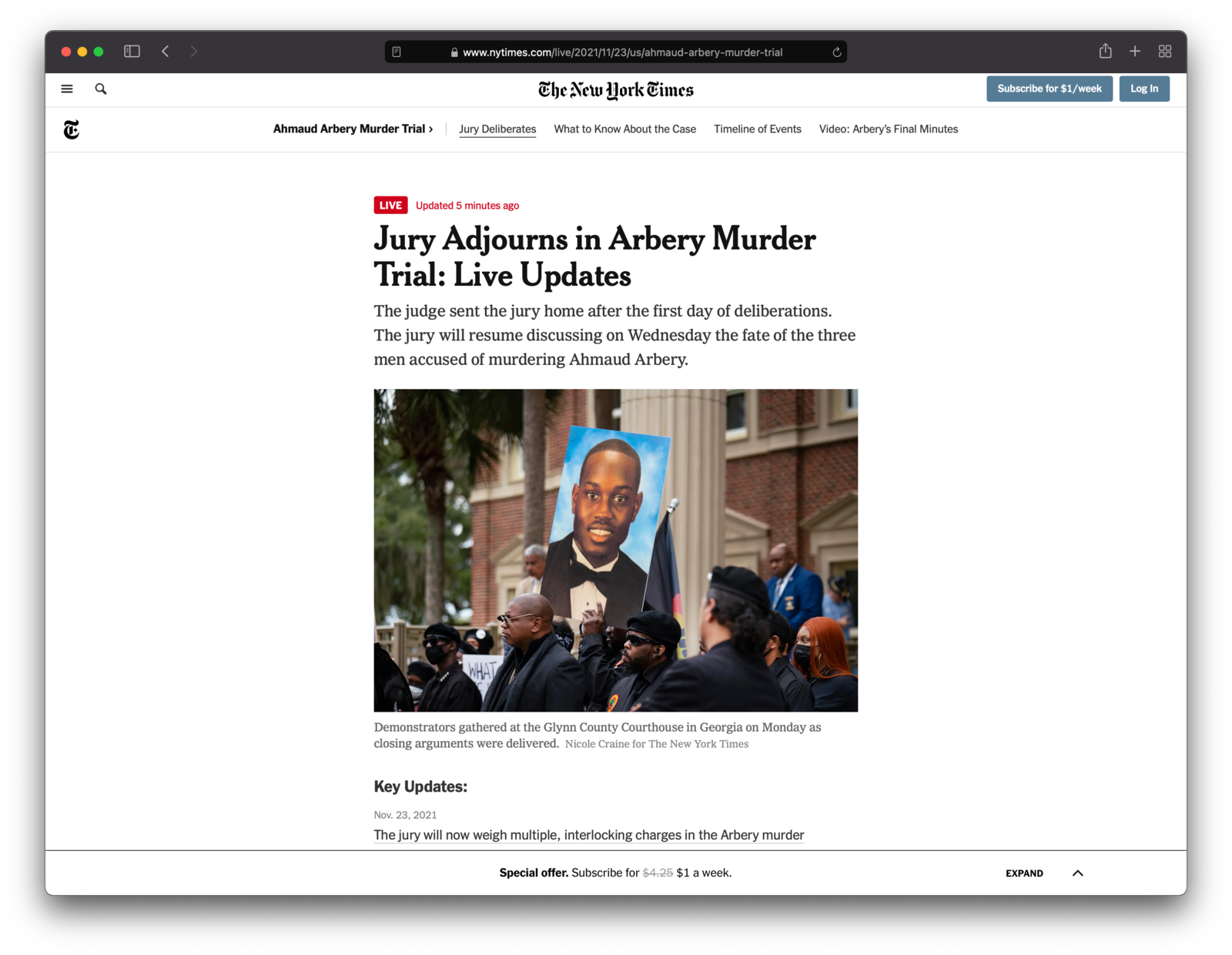 Ahmaud Arbery trial screenshot